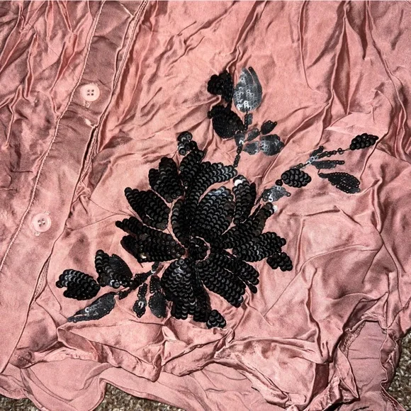 Zara Embroidered Sequin Blouse - Picture 3 of 6